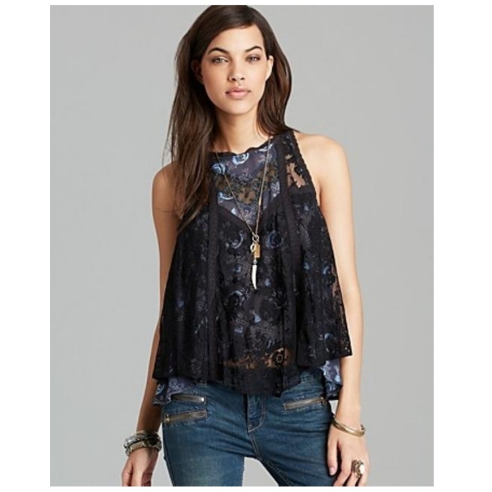 Black Miss Mackenzie tank Blouse - Picture 3 of 7